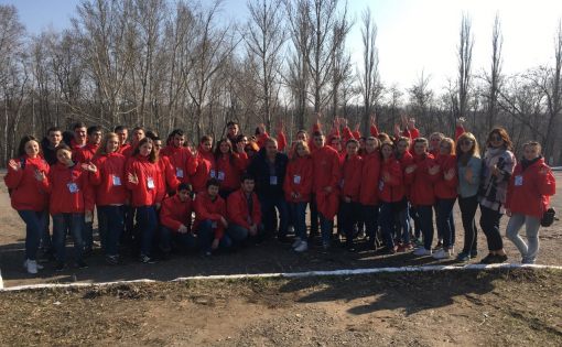 Волонтеры Регионального центра «Молодежь плюс» приняли участие в торжественных мероприятиях, посвященных празднованию Дня космонавтики