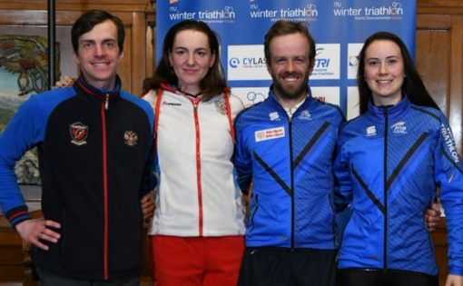 Дмитрий Брегеда и Екатерина Карпова принимают участие в чемпионате и Первенстве мира по зимнему триатлону