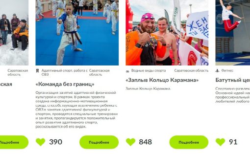 Четыре спортивных проекта из Саратова участвуют в  федеральном конкурсе «Ты в игре»