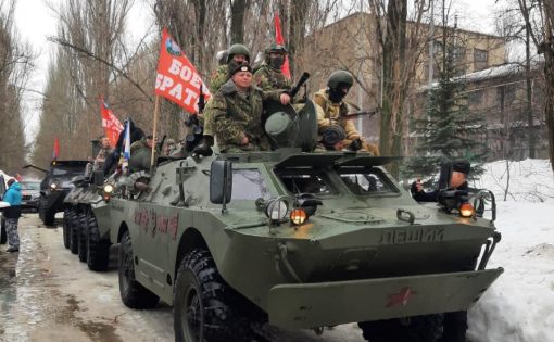 В День защитника Отечества в Саратове состоялся бронепробег «За великую Россию»